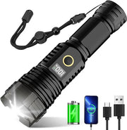 3 in 1 P90 Rechargeable LED Tactical Laser Flashlight | *CHECK FIRST THEN PAY*